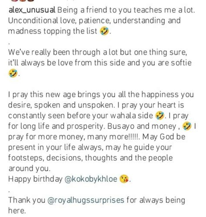 
Alex Unusual From BBNaija Surprised Khloe On Her Birthday. 