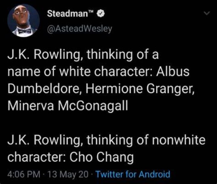 Fans Think Kingsley Shacklebolt Is A Racist Name and Not A First One For JK Rowling