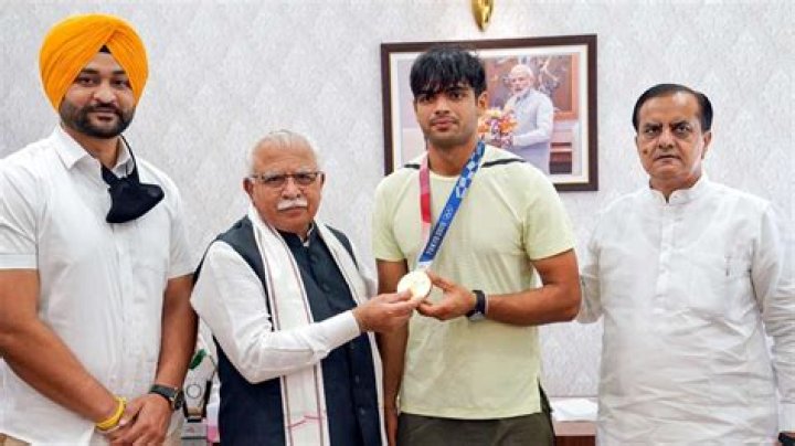
Haryana CM greets Neeraj Chopra for feat 