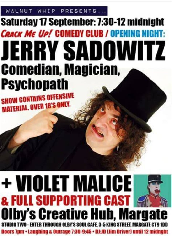 
Jerry Sadowitz’s Second Show Was Cancelled Due To First Show Complaints 