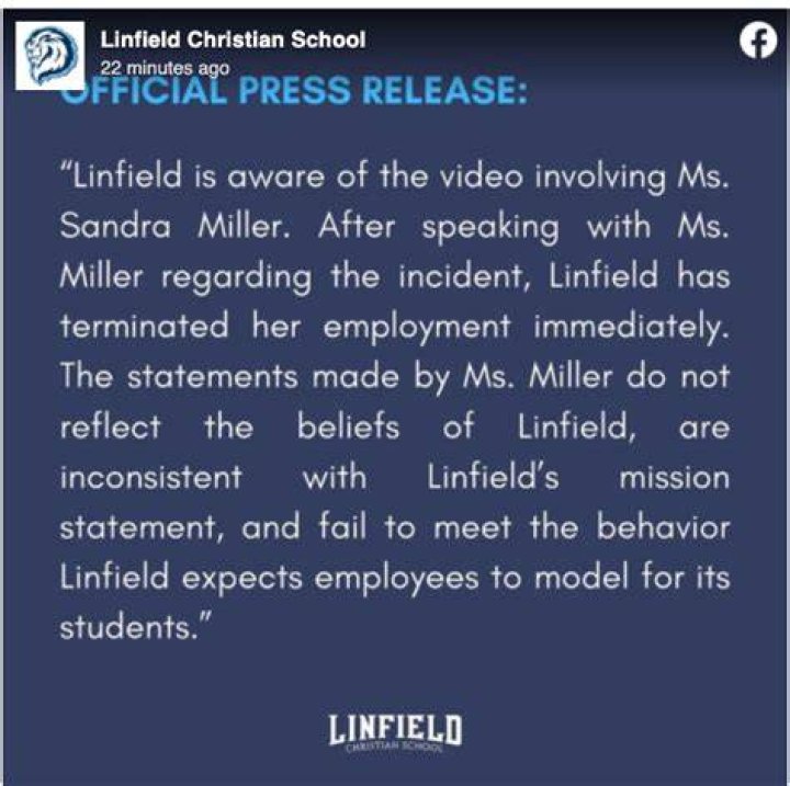 Who Is Sandie Miller Coronado? Roger Miller Wife – Linfield Christian School Racist
